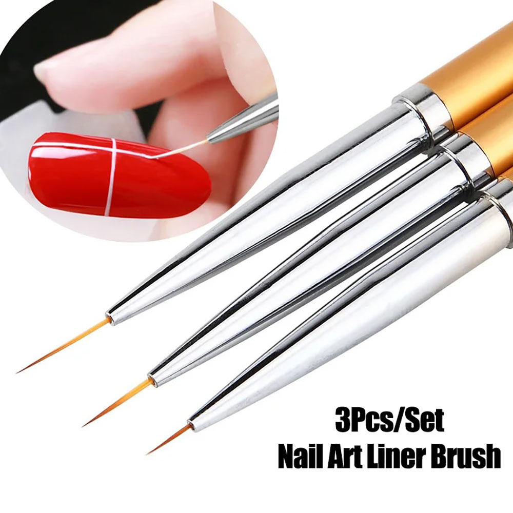 Detailing Brush Set - Набор из 3 золотых кистей для