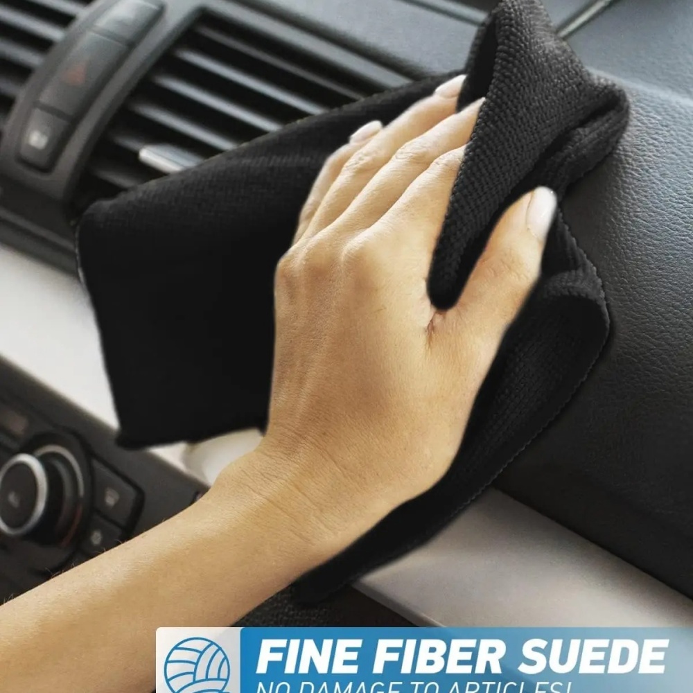 Microfiber Towel Detailing - Черная микрофибровая салфетка для уборки, впитывающее